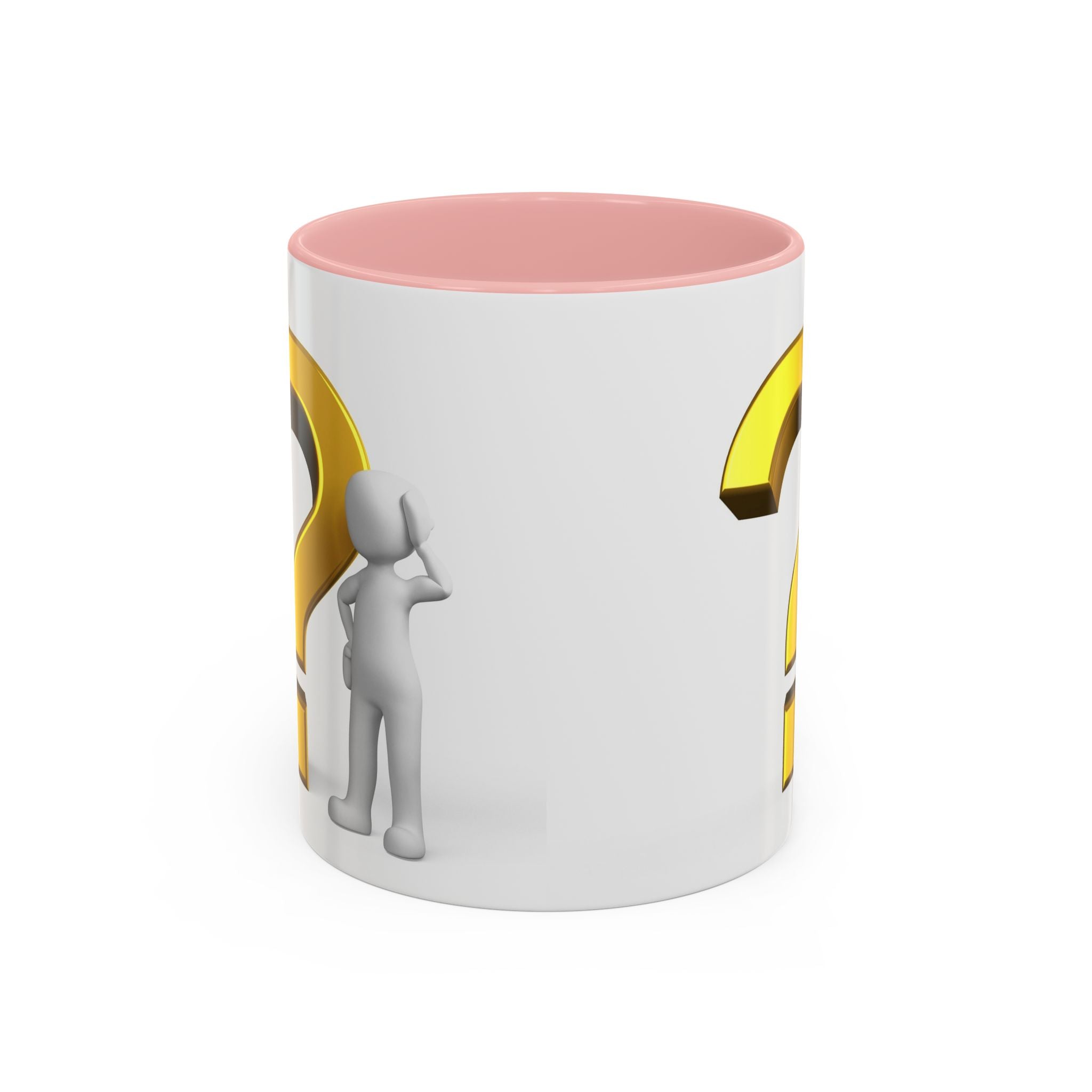 Tasse à café avec point d'interrogation | Tasse à anse colorée