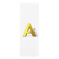Gold Letter A with Figure Rubber Yoga Mat | Monogram Initial Exercise Mat