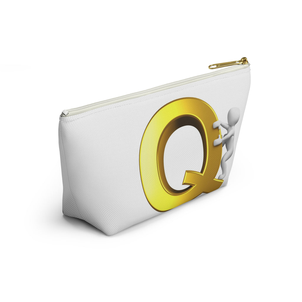 Gold Letter Q Climbing Figure Accessory Pouch