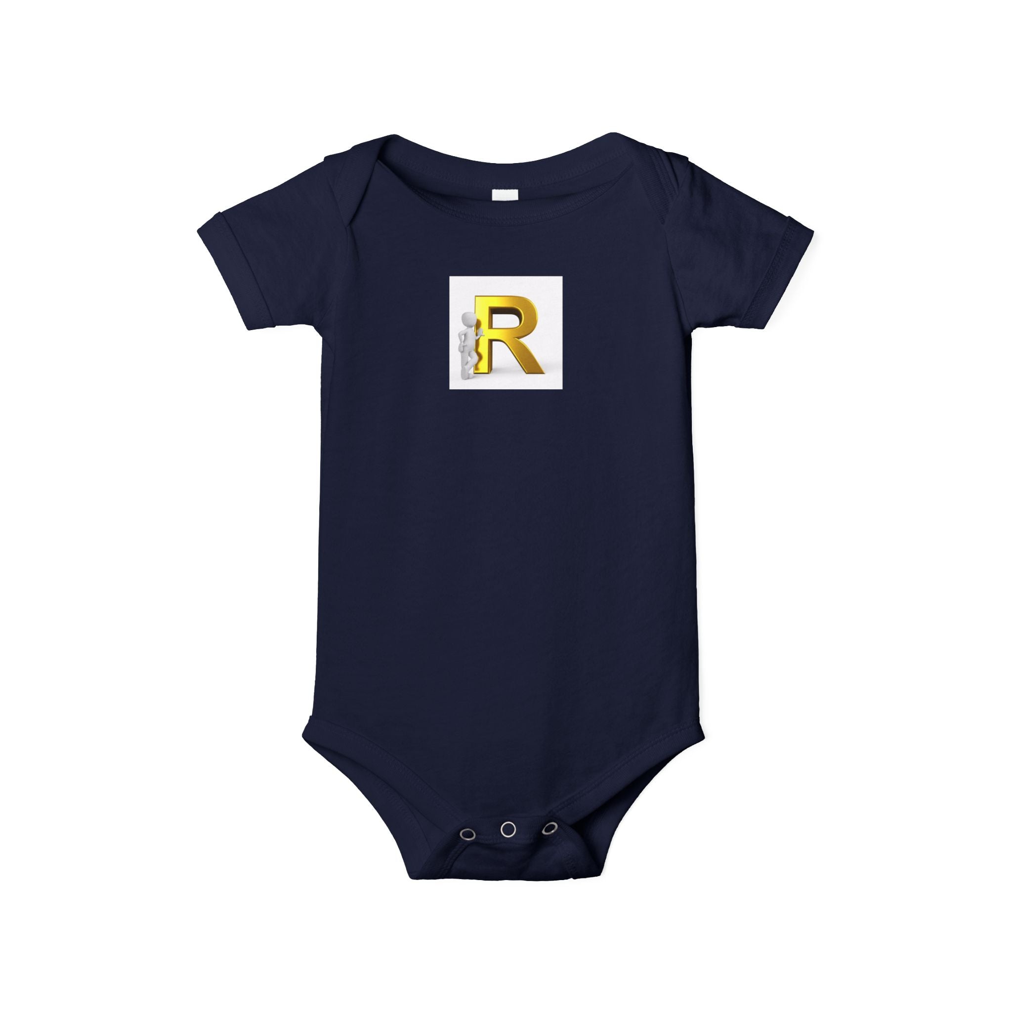 Body pour bébé avec monogramme R doré | Body bébé