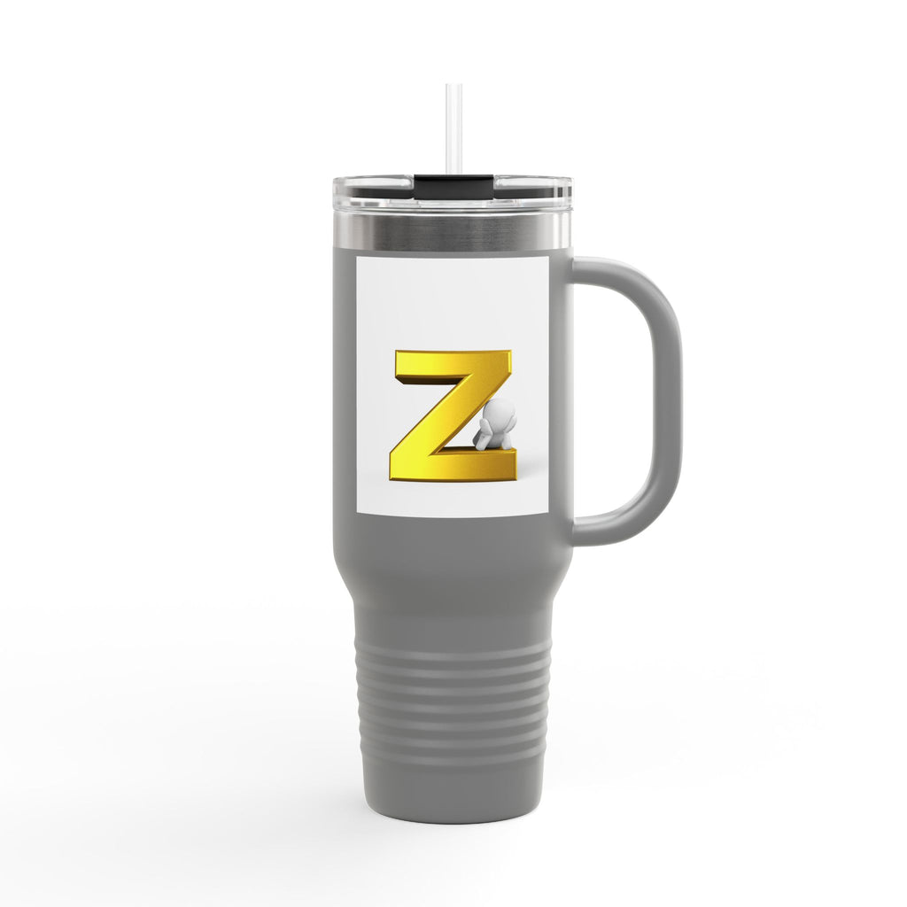 Gold Letter Z Monogram Travel Mug | 40oz Insulated Tumbler