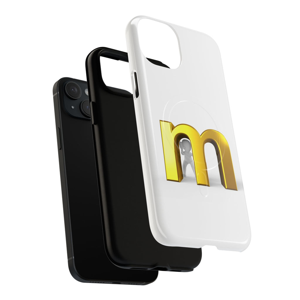 Gold Letter M phone case | Magnetic Tough Case, Monogram Initial