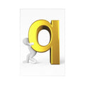 Gold 3D Letter Q Postcards | Alphabet Stationery Pack