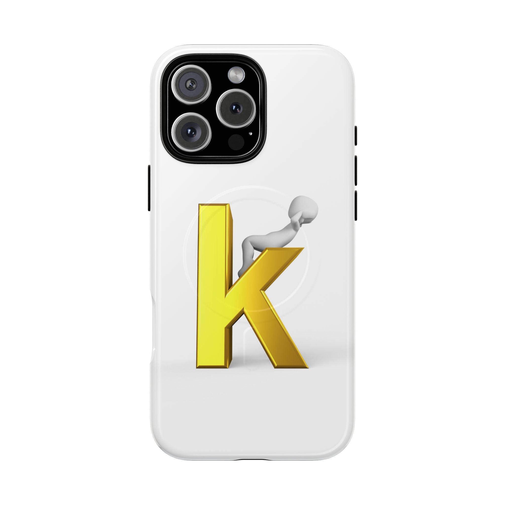 Coque de téléphone avec logo lettre K | Coque magnétique résistante, Monogramme initial