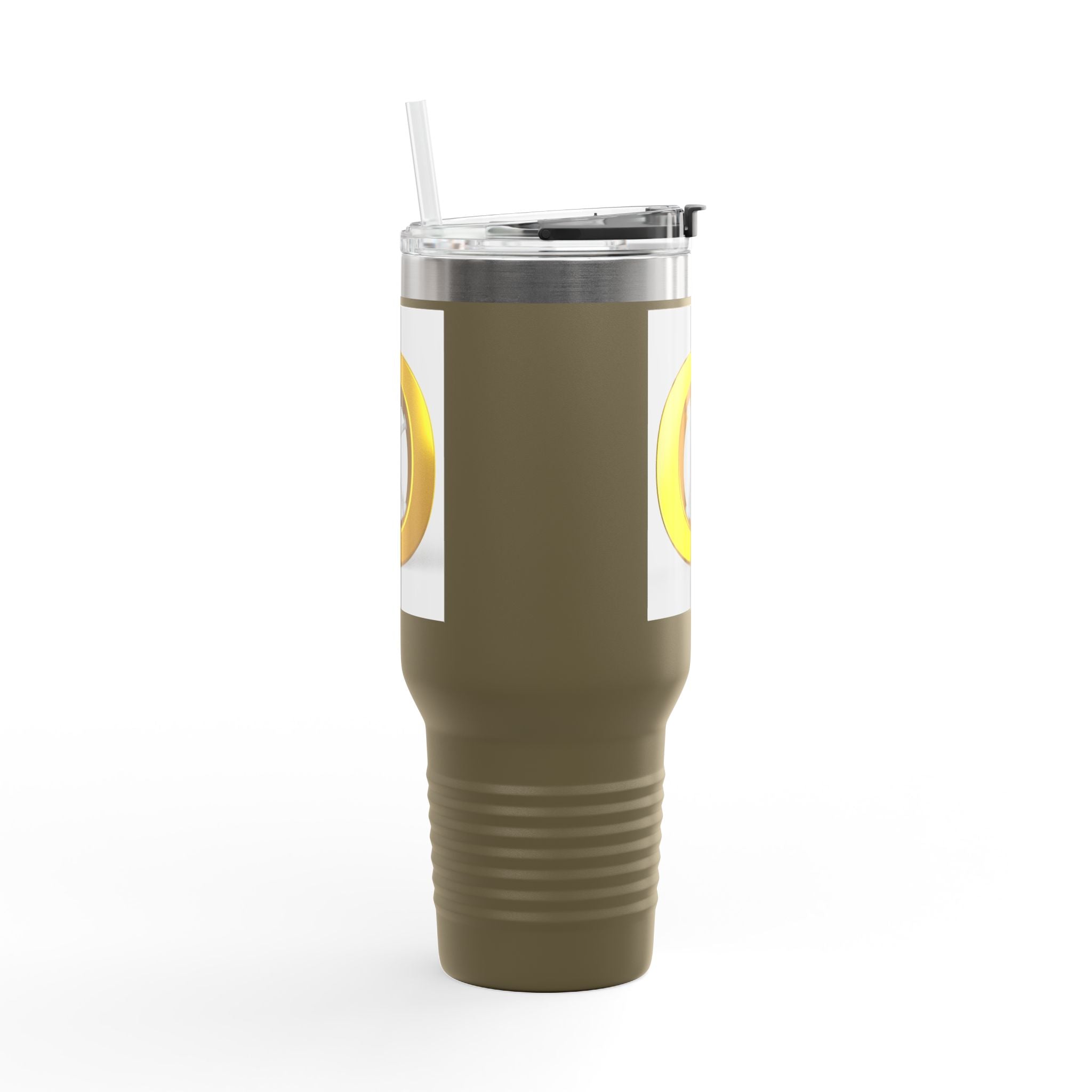Gobelet de 40 oz illustré d'une lettre O dorée | Mug de voyage isotherme