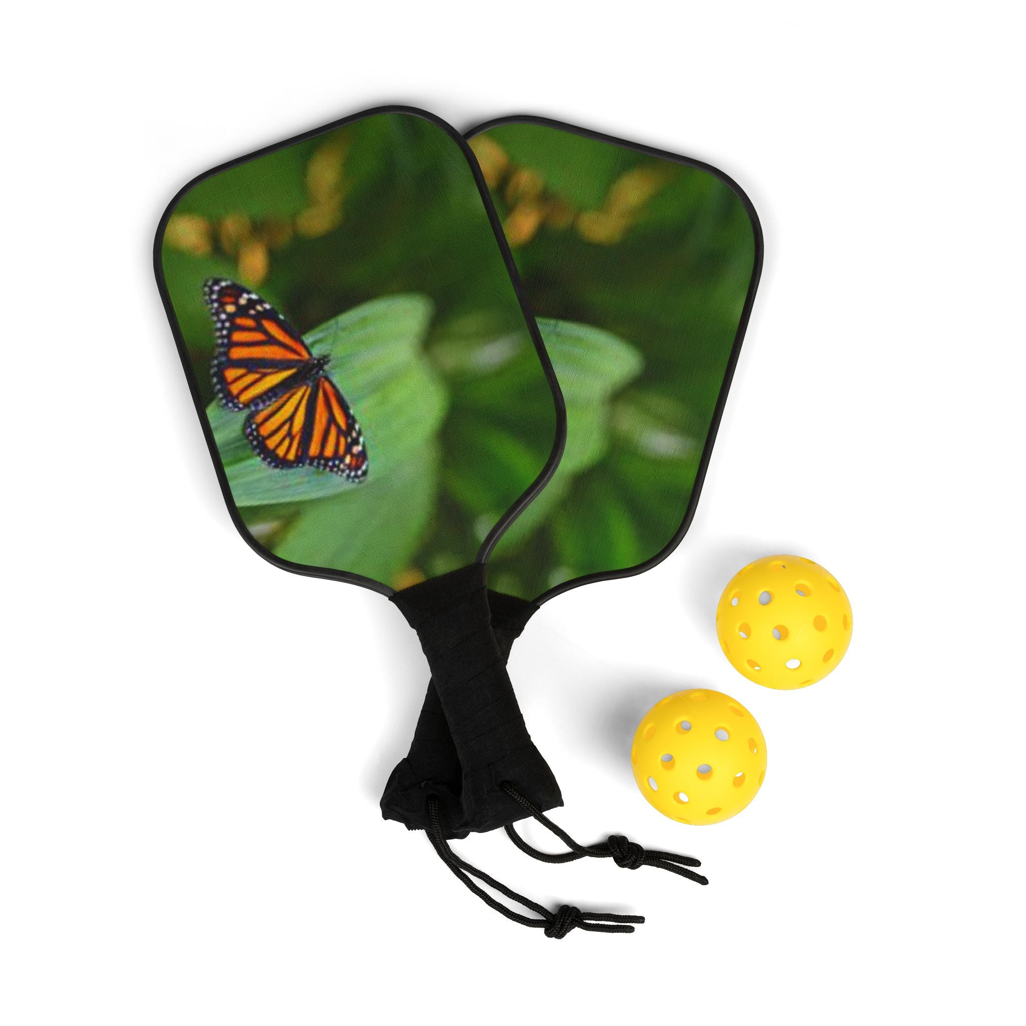 Monarch Butterfly Pickleball Paddle Kit | Paddle Set with Balls