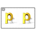 Gold Letter P Monogram Tablet Folio Case | Initial P Tablet Cover