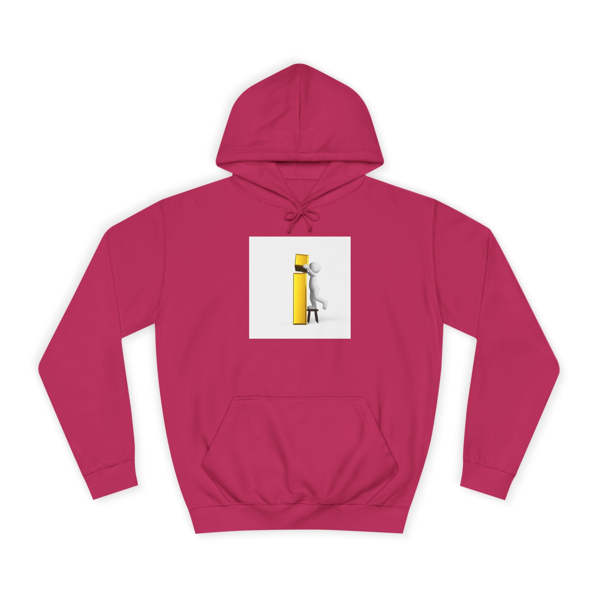 Stick Figure Building Letter i Hoodie | Minimal Illustration