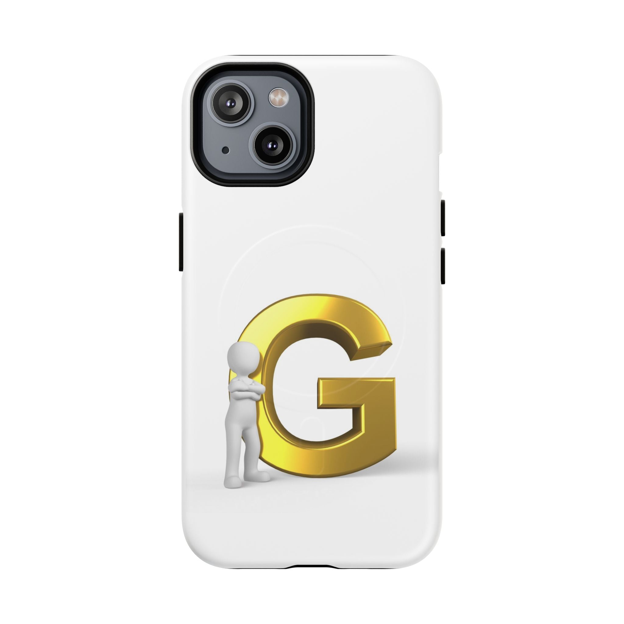 Coque de téléphone Monogramme Lettre G Dorée | Coque magnétique résistante