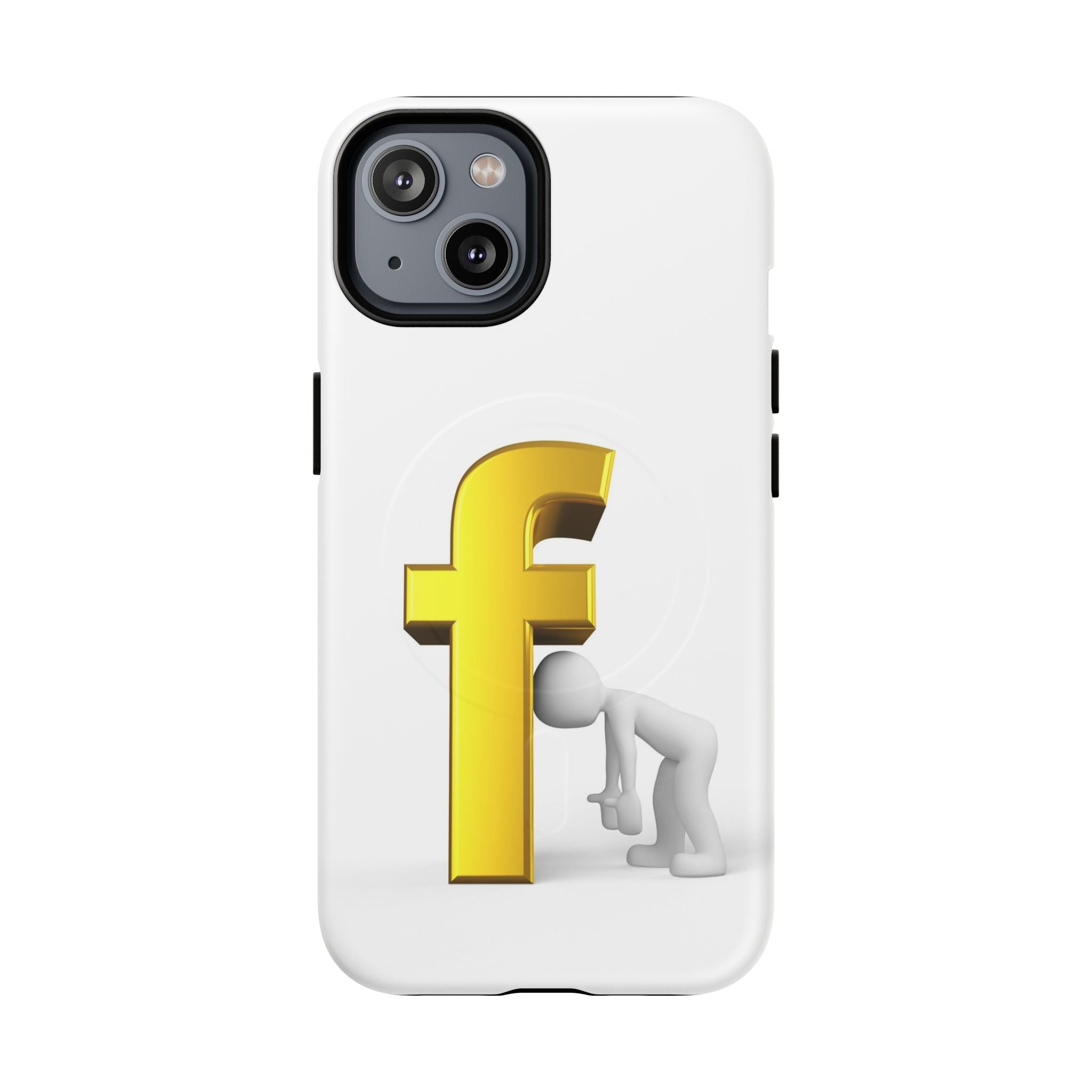 3D Gold Letter F Phone Case | Tough Magnetic Case