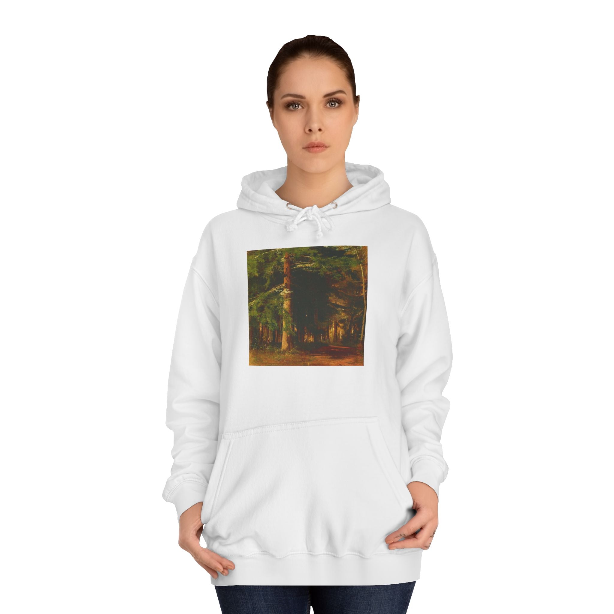 Forest Painting Hoodie | Vintage Woodland Trees Sweatshirt
