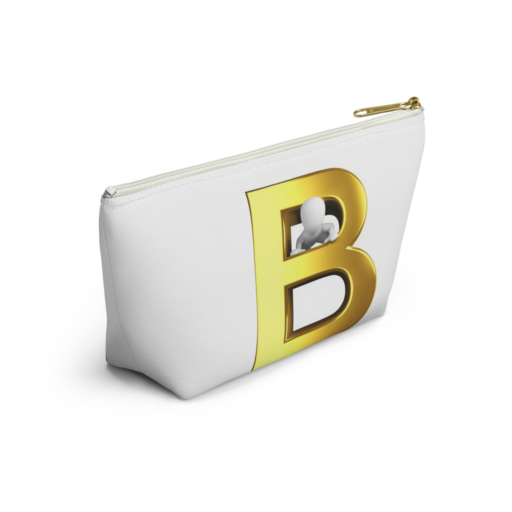 Gold Letter B Initial Accessory Pouch