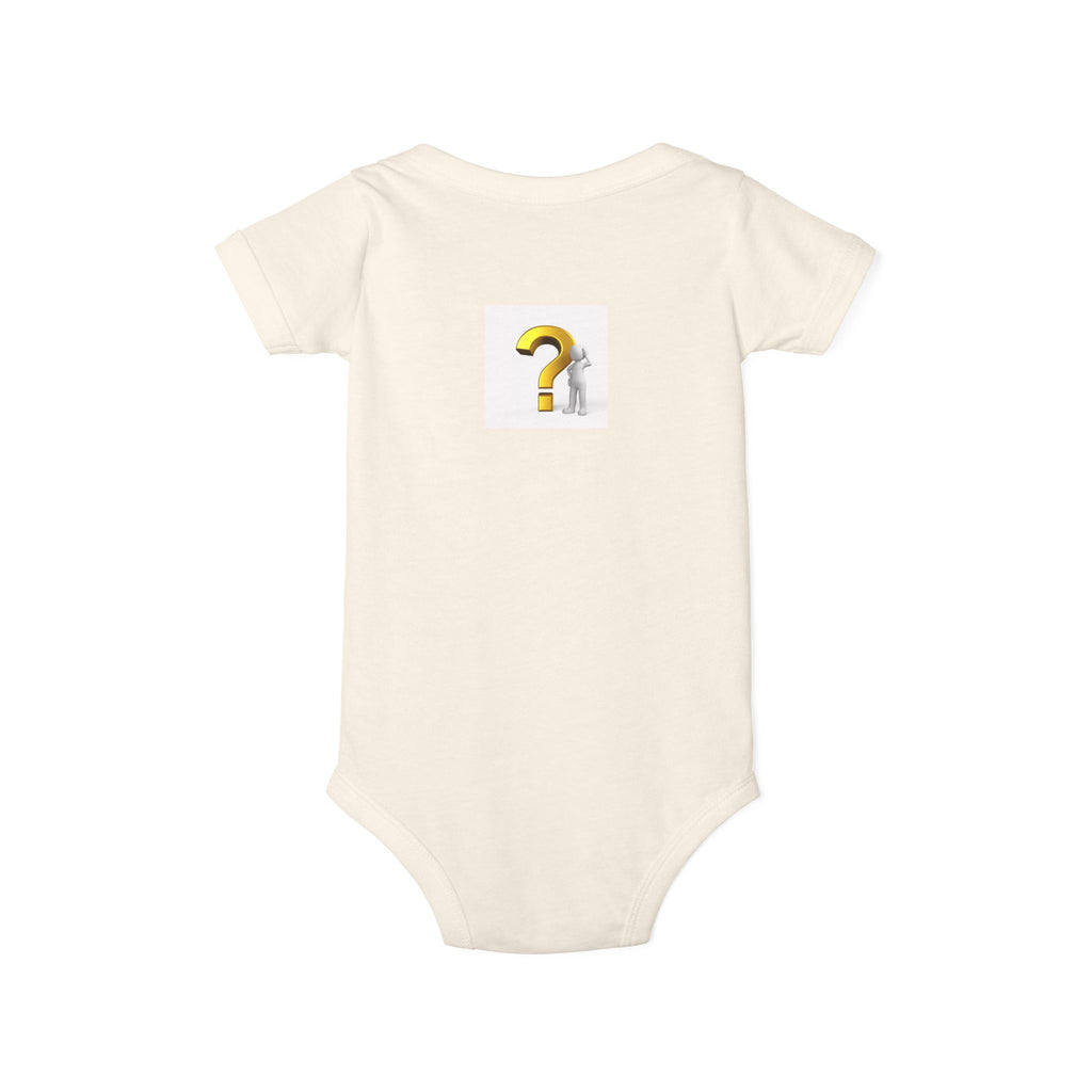 Gold Question Mark Design Infant Onesie | Curious Baby Bodysuit