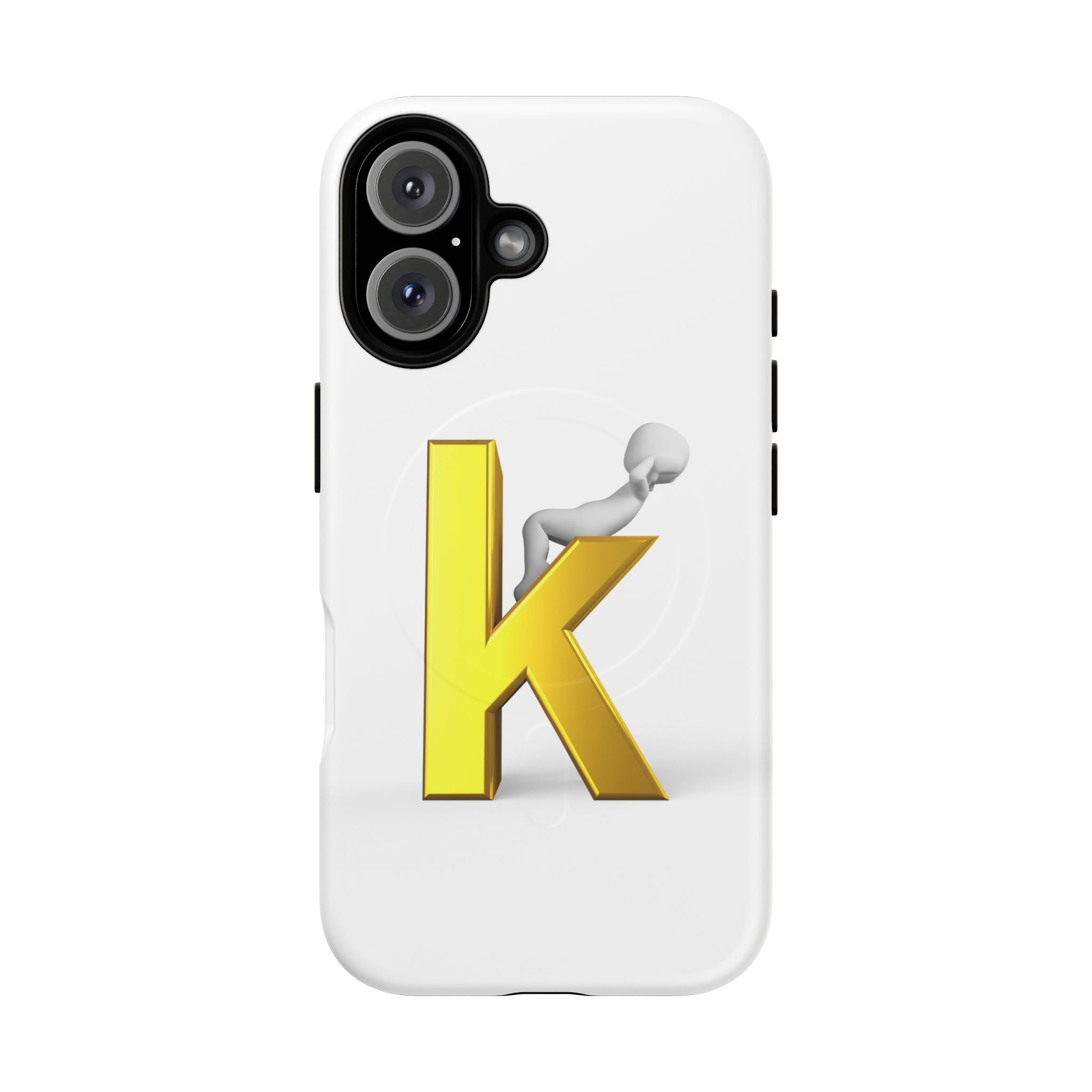 Coque de téléphone avec logo lettre K | Coque magnétique résistante, Monogramme initial