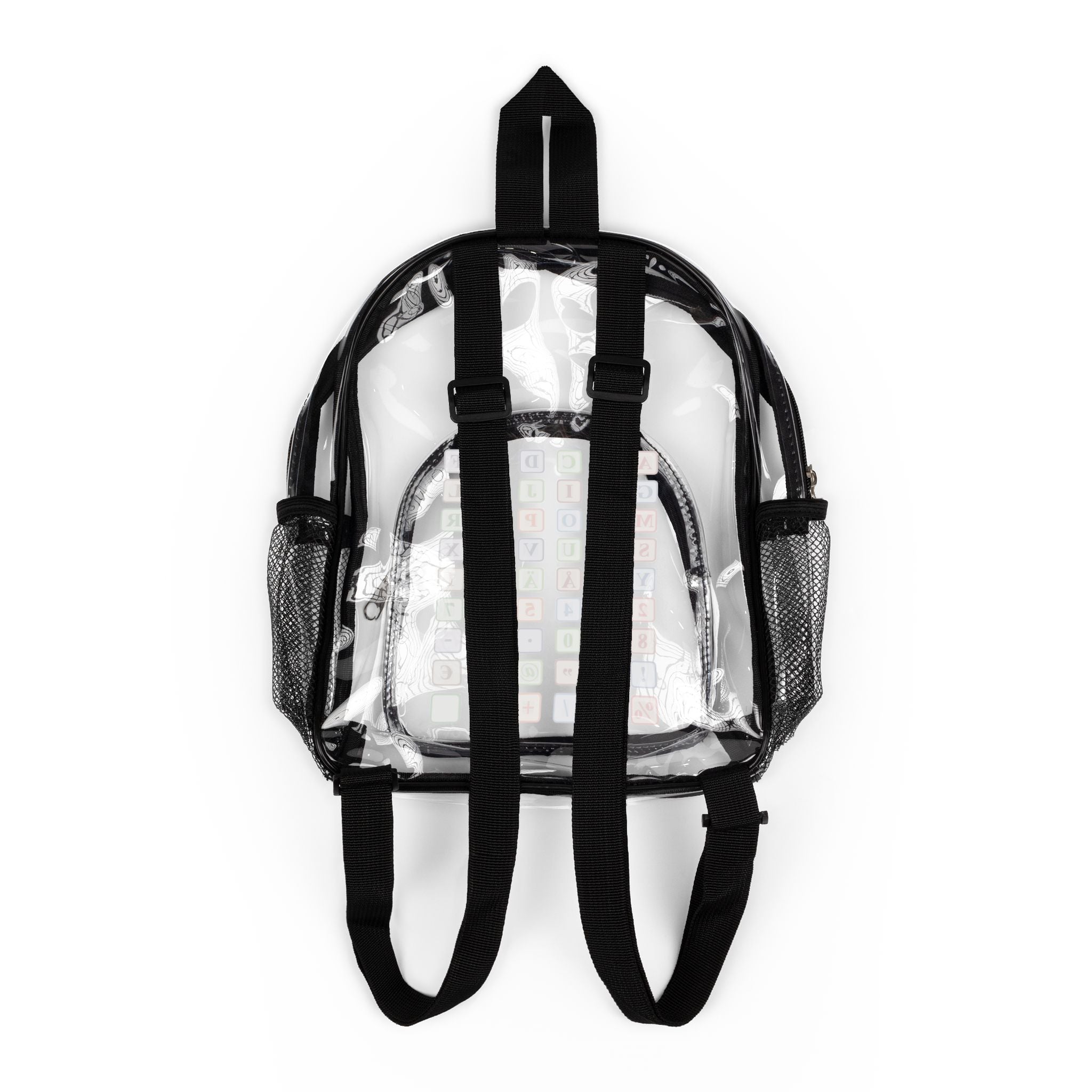 Clear Stadium Backpack | Transparent School Stadium Bag with Front Pocket
