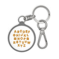 Alphabet Cookie Letters Keyring Tag | Round Keychain