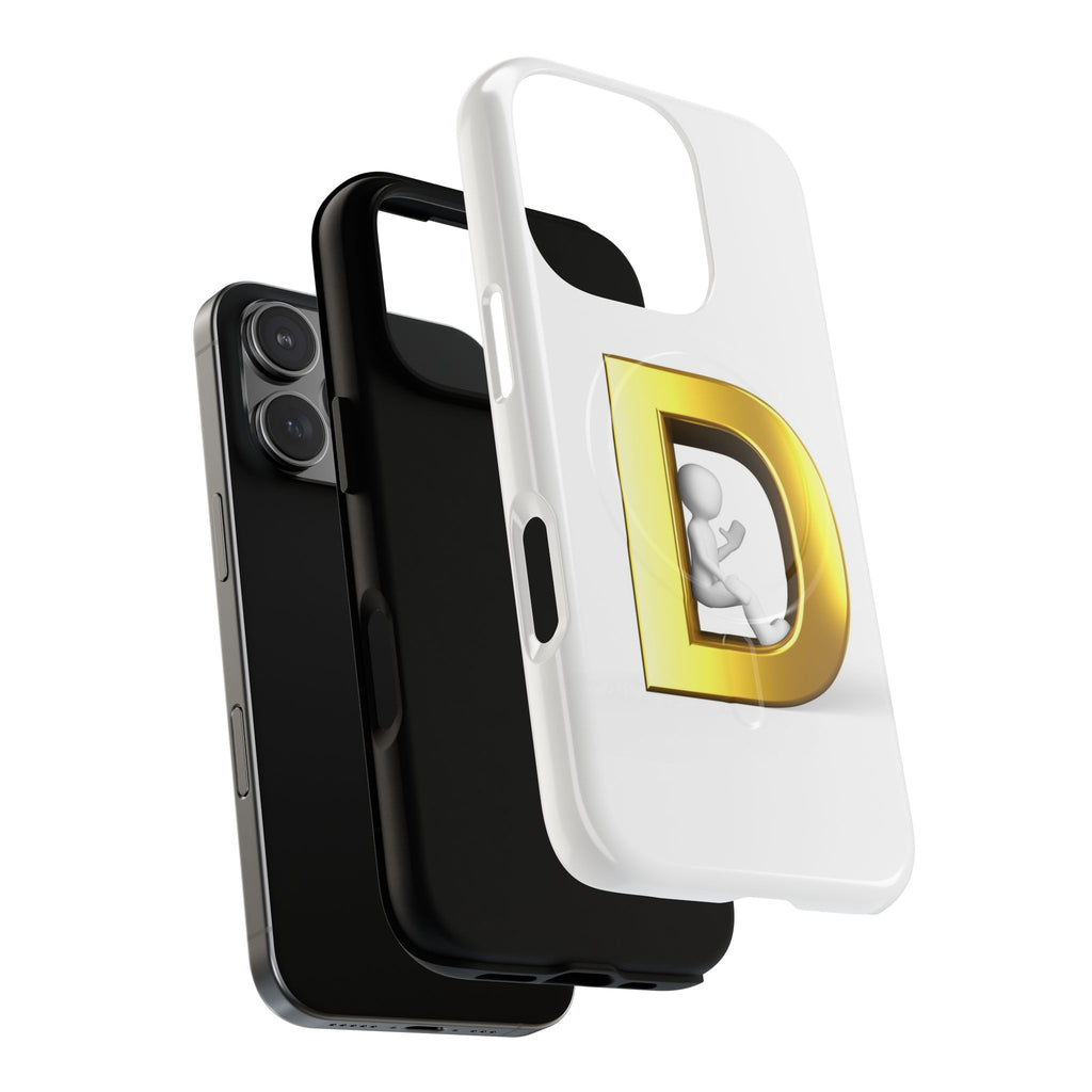 Gold Letter D Monogram Phone Case | Tough Magnetic Case