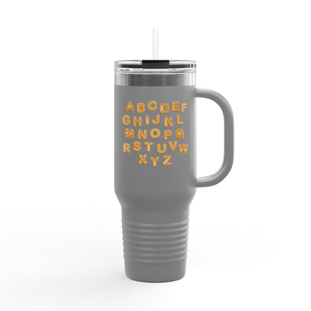 Alphabet Cookie Letters Travel Mug | 40oz Insulated Tumbler