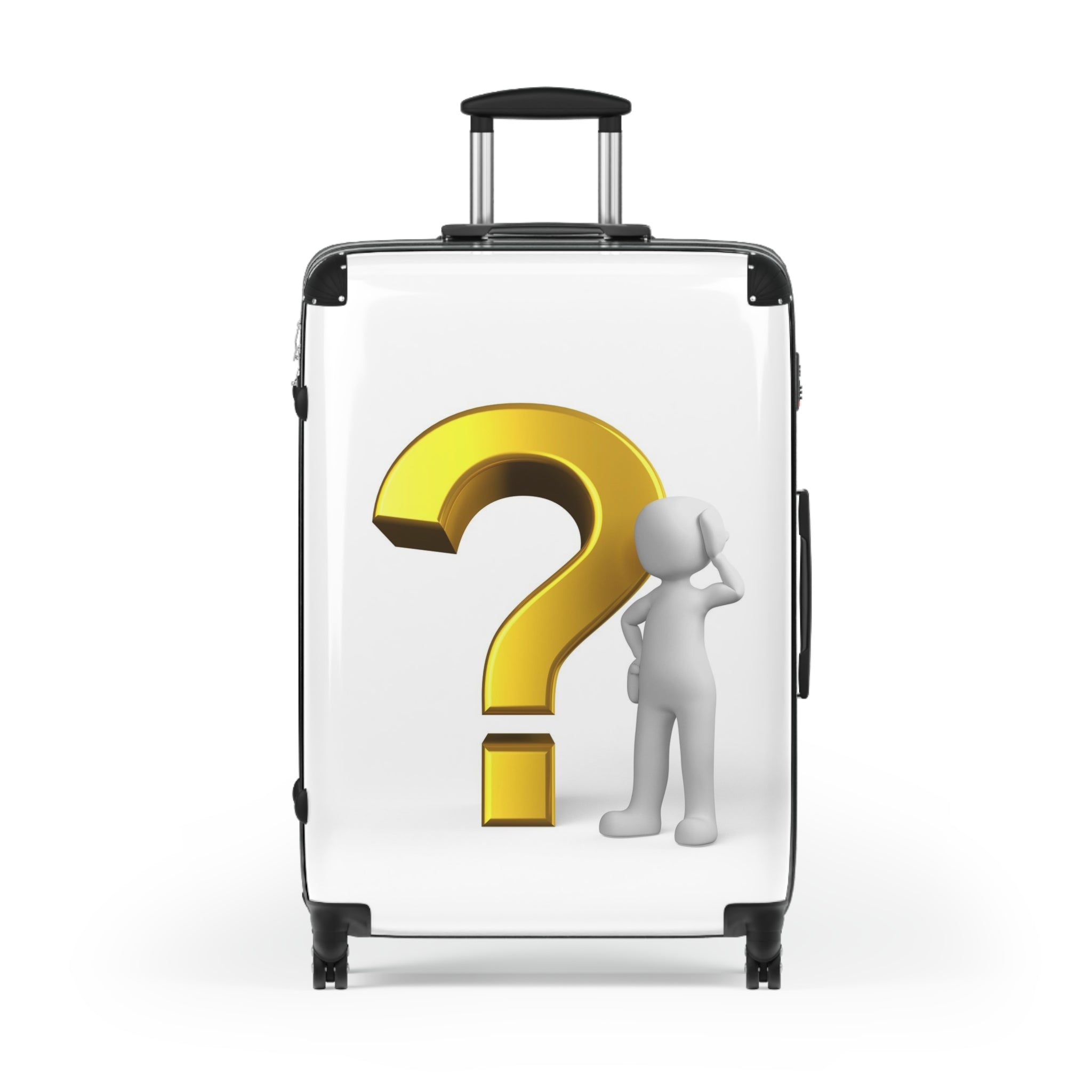 Question Mark Traveler Suitcase | Personalized Luggage, Mystery Design