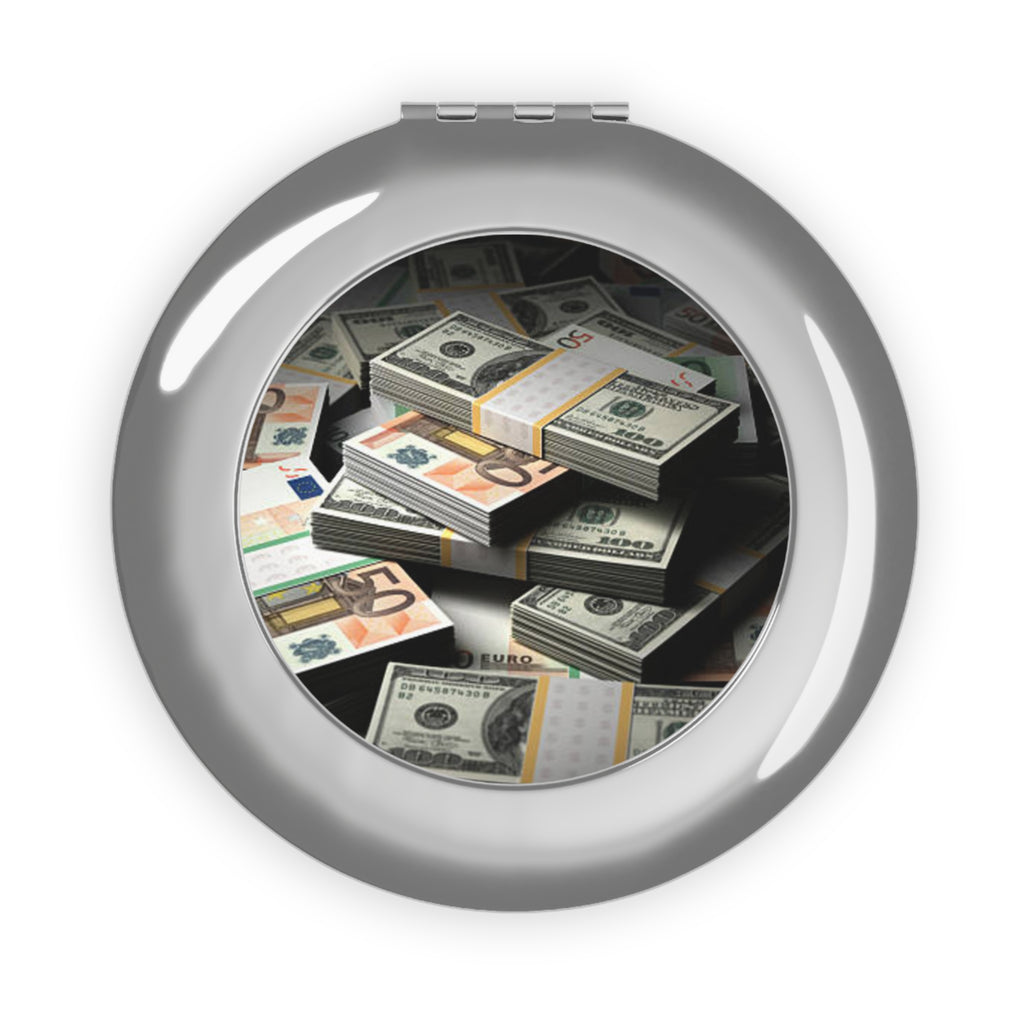Stacks of Cash Compact Travel Mirror | Money Print Pocket Mirror