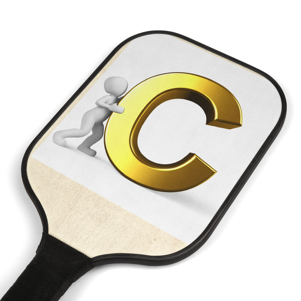 Gold Letter C Pickleball Paddle Kit | Pickleball Kit, Paddle and Balls