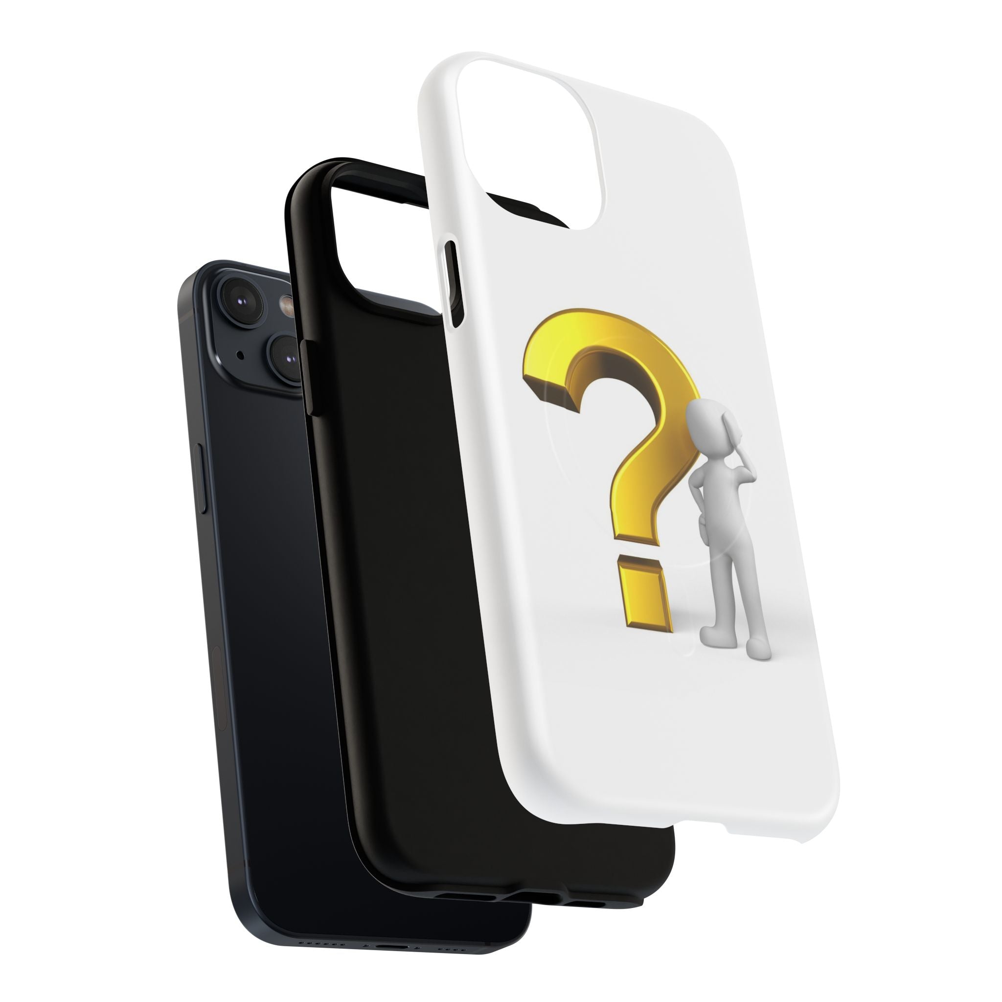 3D Question Mark Figure phone case | Tough Magnetic Case