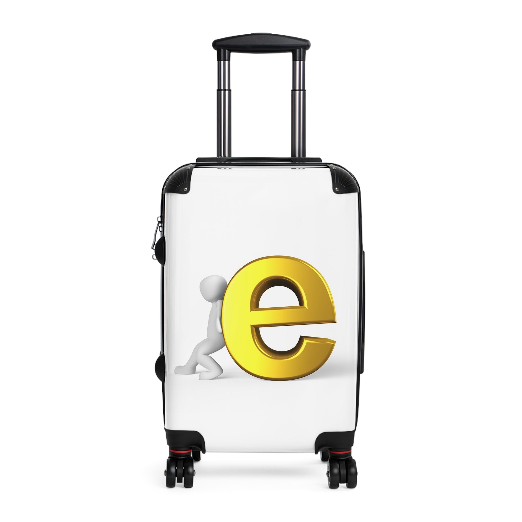 Yellow Letter E Logo Suitcase | Personalized Luggage Cover