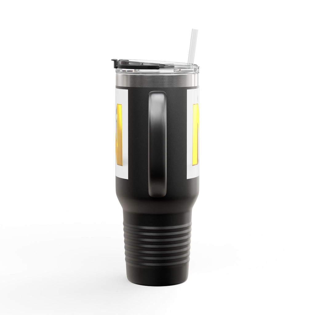 Yellow 3D Letter N Monogram Travel Mug 40oz | Insulated Tumbler