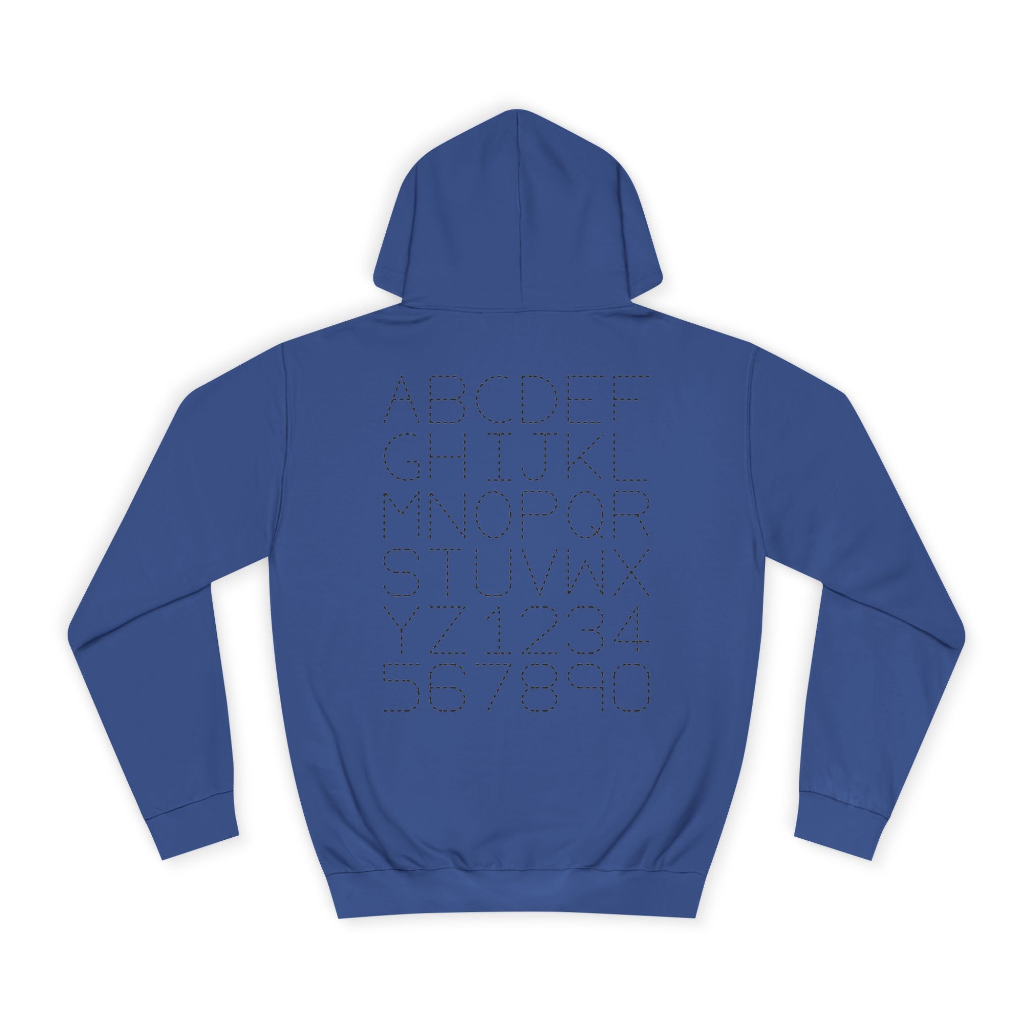 College Dotted Alphabet Hoodie | Campus Sweatshirt, Collegiate Style