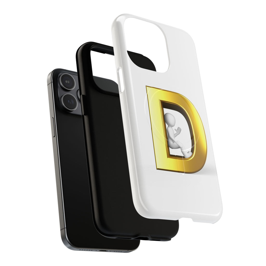 Gold Letter D Monogram Phone Case | Tough Magnetic Case