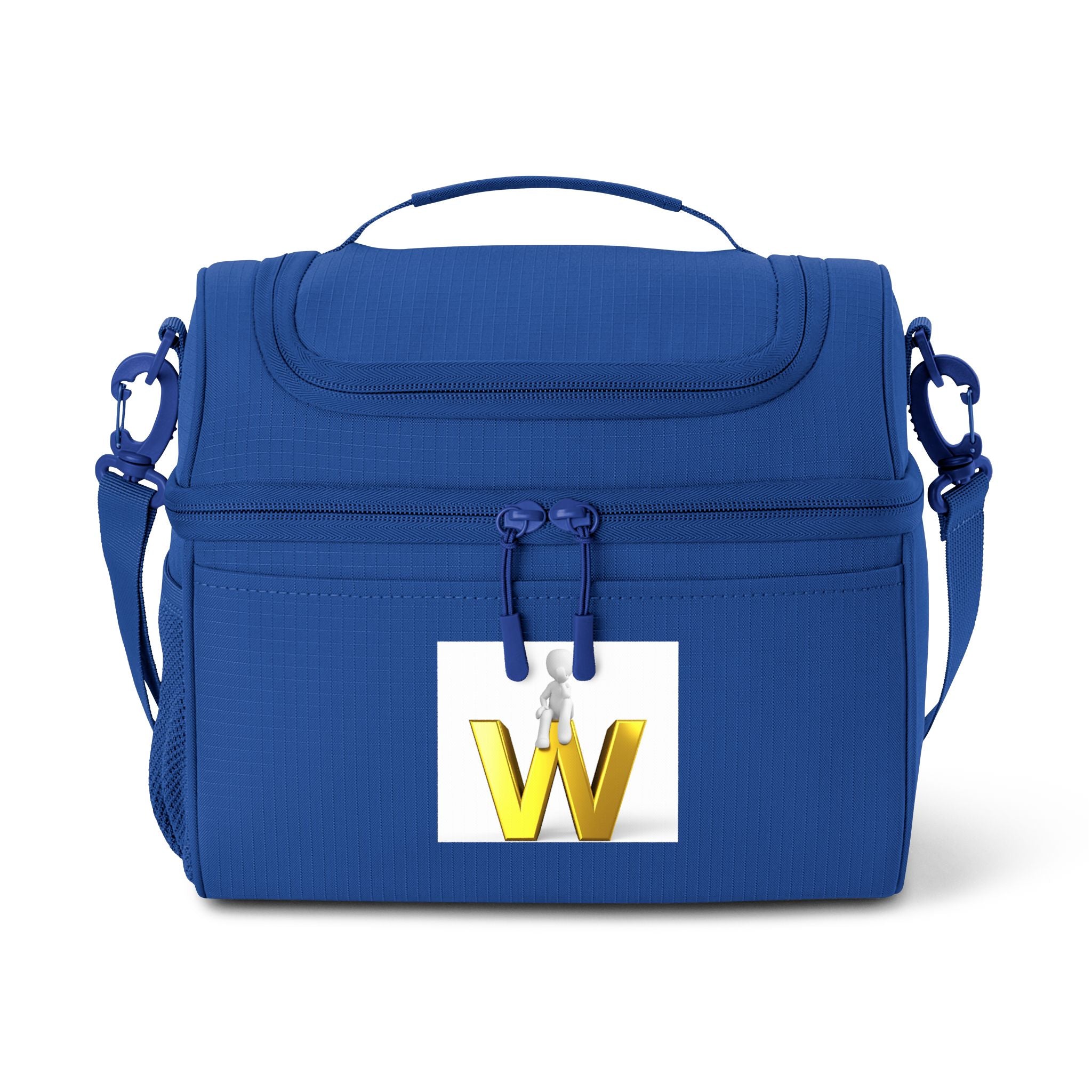 Gold Letter W Monogram Cooler Bag | Insulated Lunch Tote