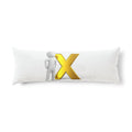 3D Character with Gold X Body Pillow | Letter X Decorative Pillow