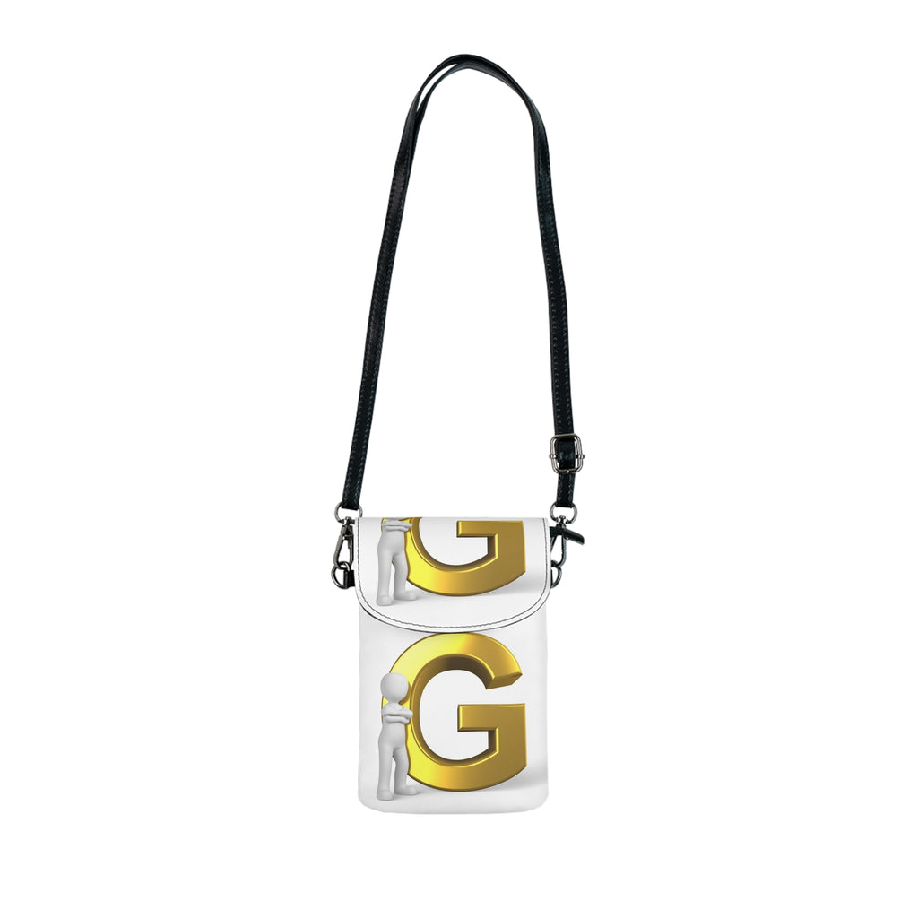 Gold Letter G Monogram Small Cell Phone Wallet | Crossbody Phone Pouch