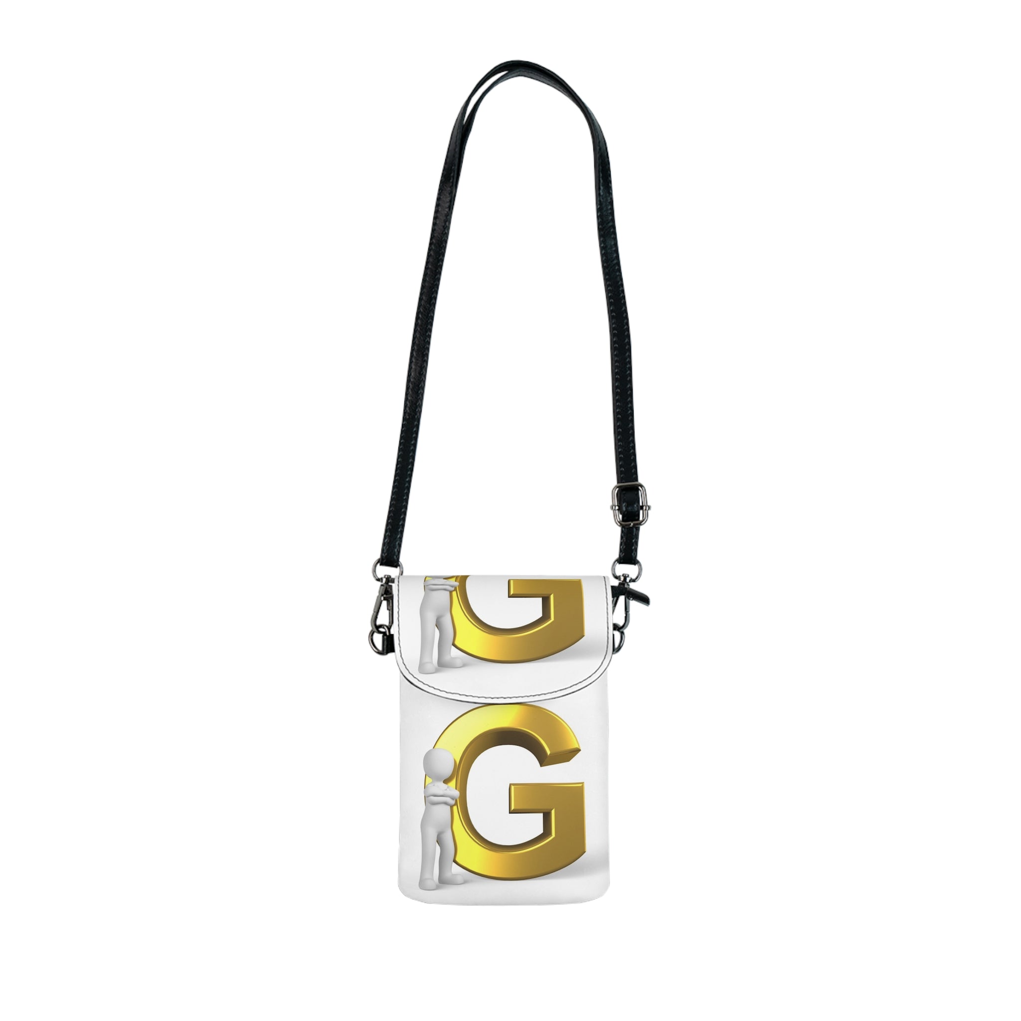 Gold Letter G Monogram Small Cell Phone Wallet | Crossbody Phone Pouch
