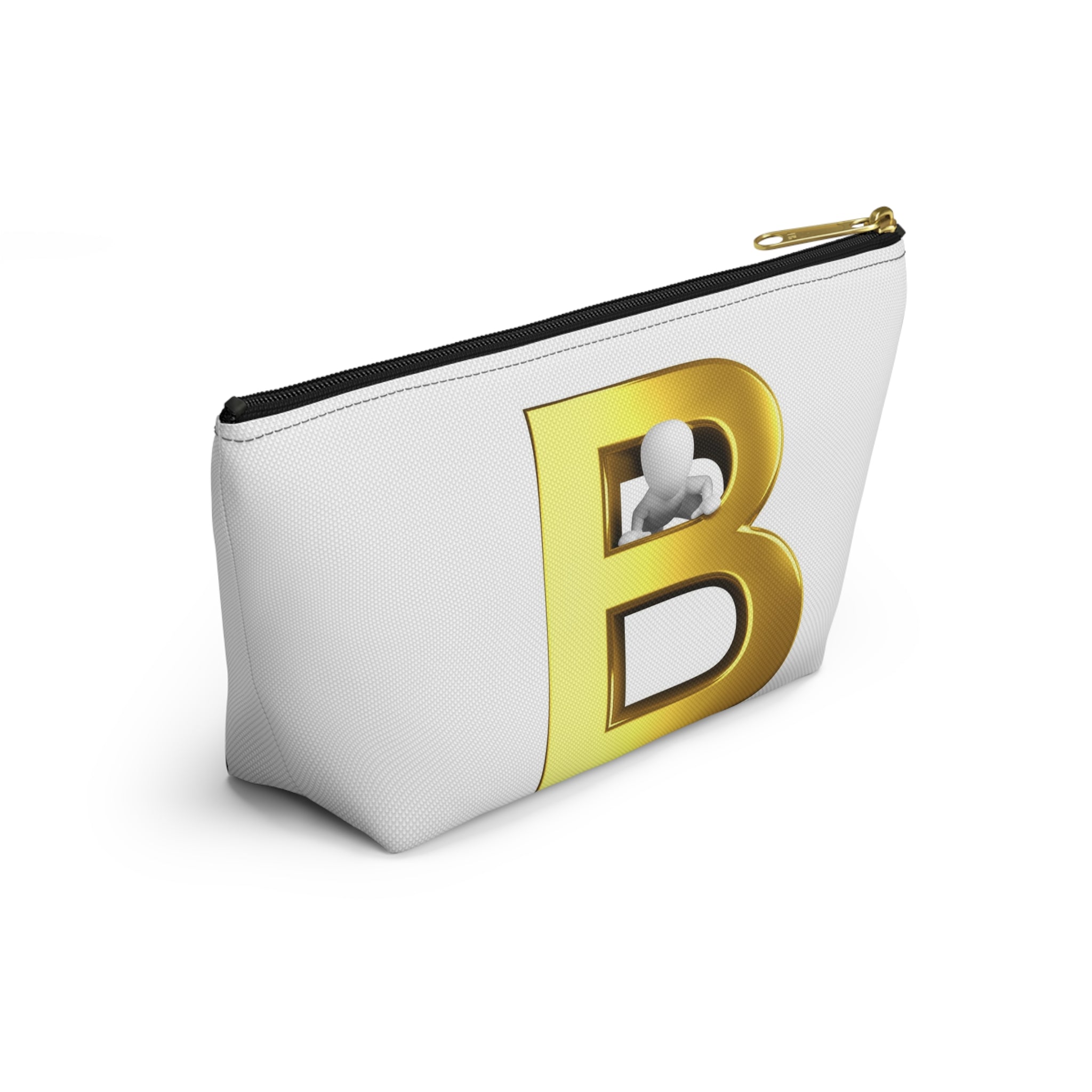 Gold Letter B Initial Accessory Pouch
