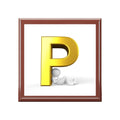 Gold Letter P initial jewelry box | Personalized monogram keepsake