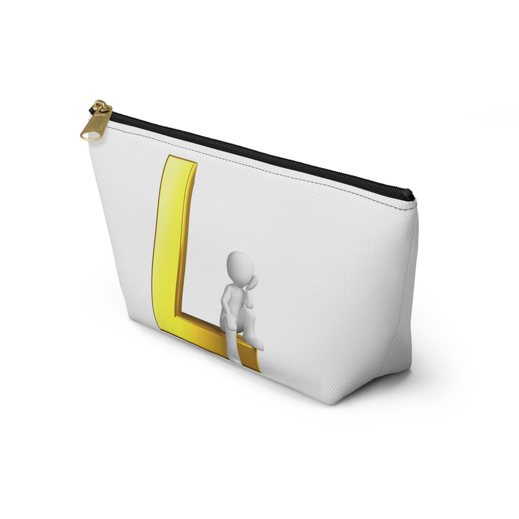 3D Letter L with Sitting Figure Accessory Pouch