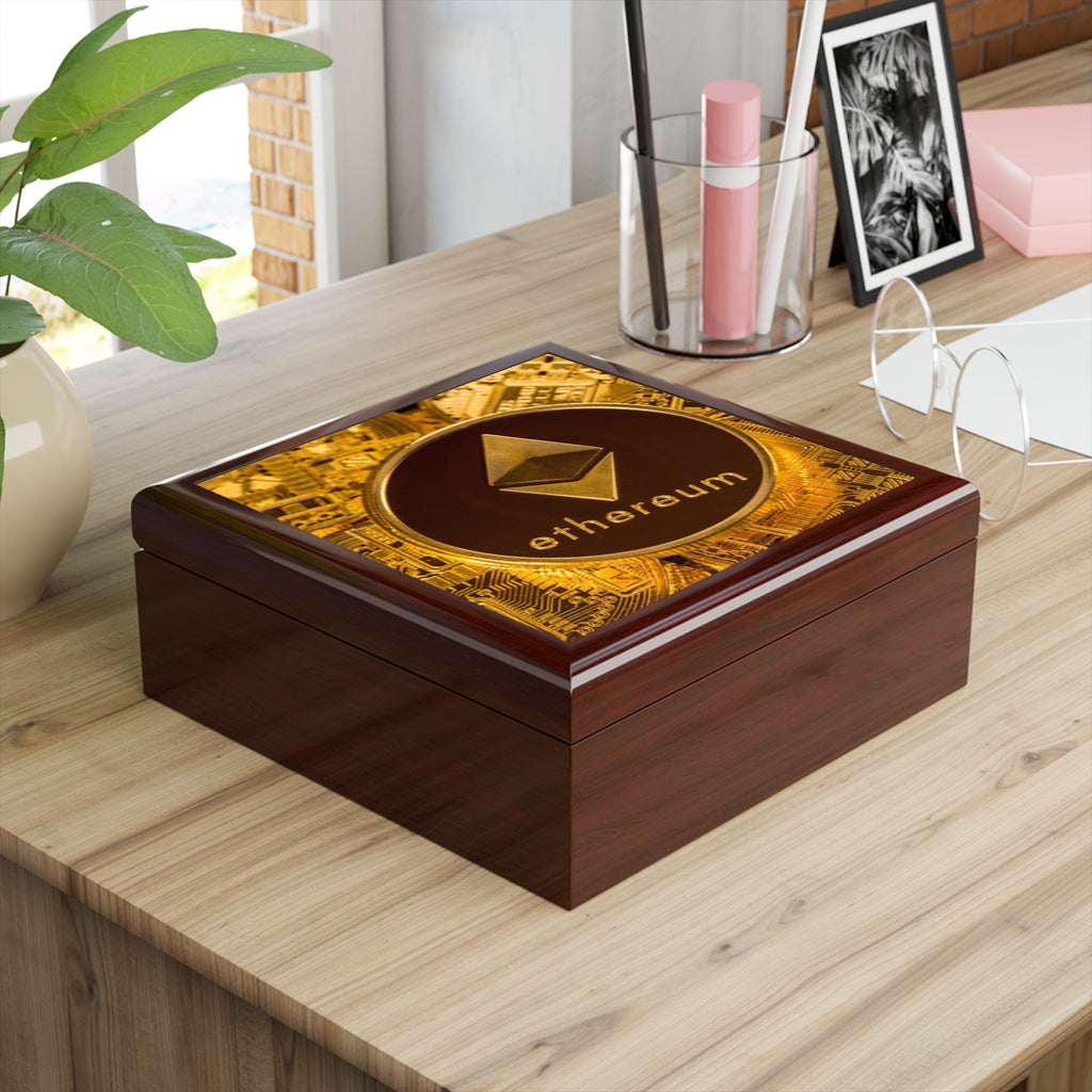 Ethereum Coin Jewelry Box | Crypto Crypto-themed Trinket Box, Blockchain Design