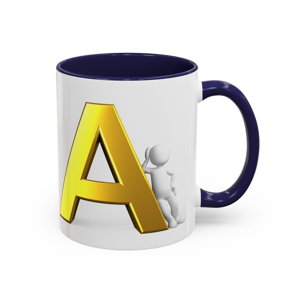 Gold Buchstabe A Tasse mit Initialen | Monogramm Buchstabe A Tasse