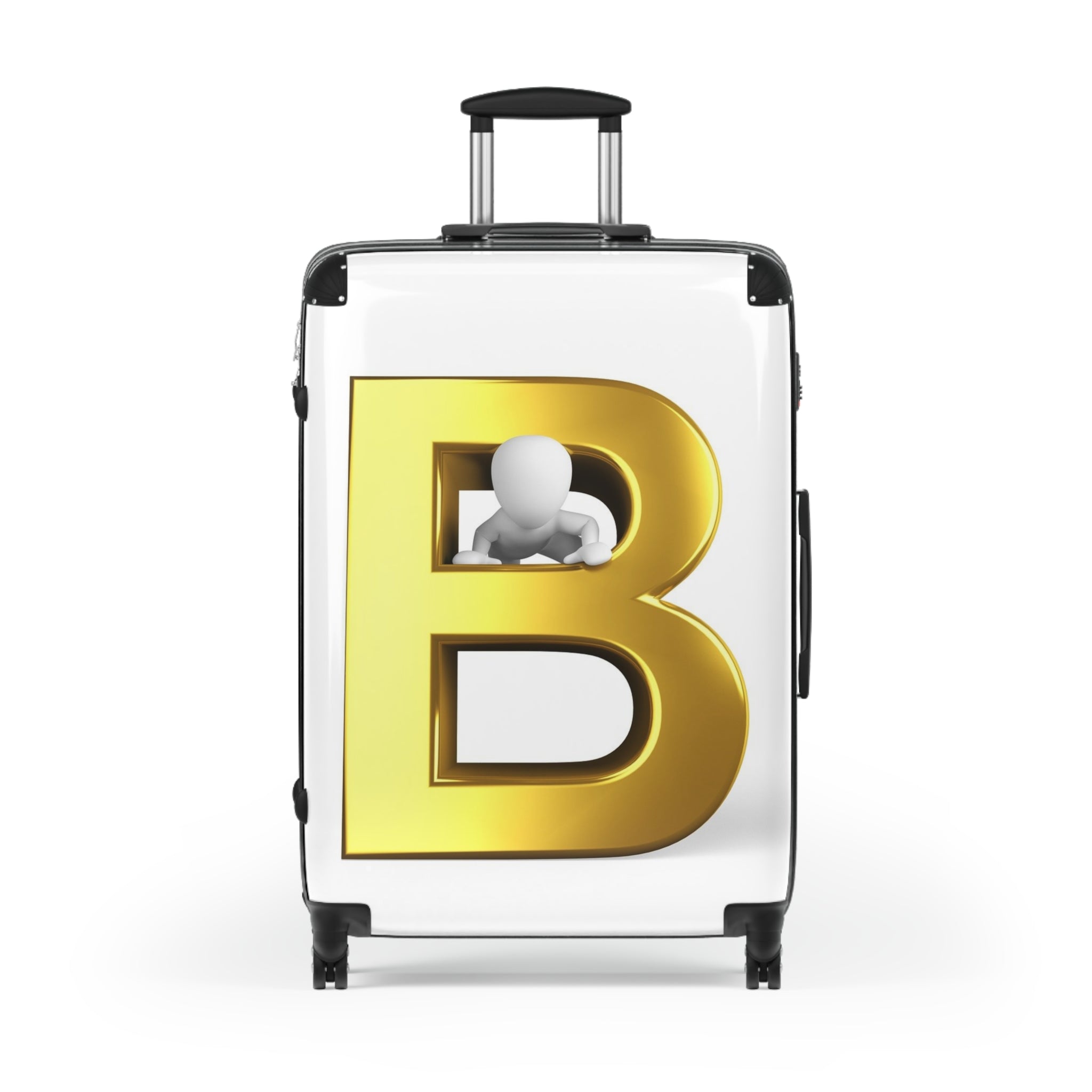 Valise Monogramme Lettre B Dorée | Housse de Bagage Initiale
