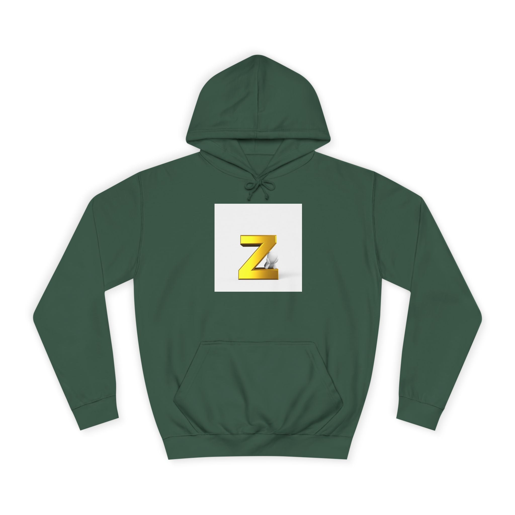 Sweat à capuche lettre Z en or 3D | Pull monogramme initial
