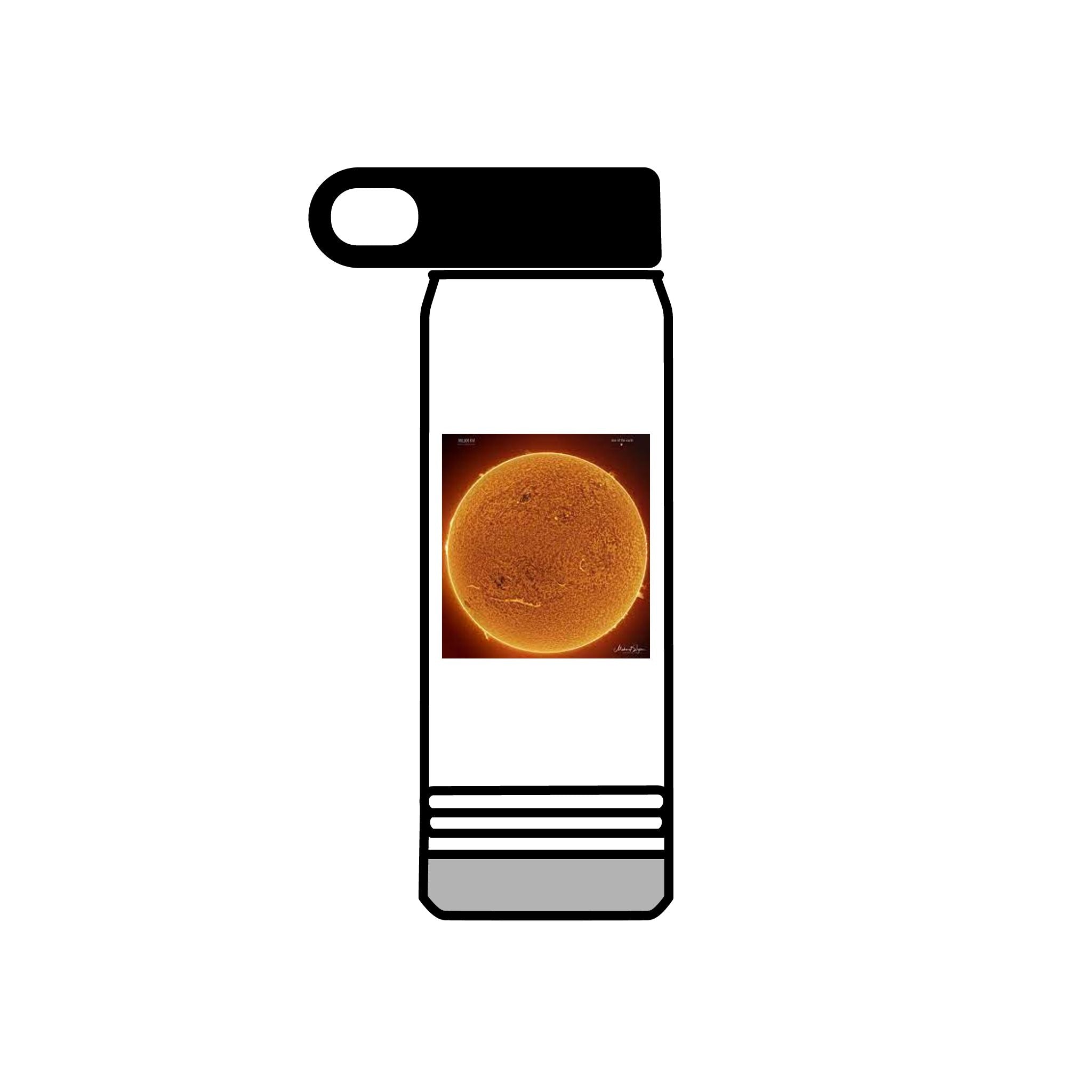 Bouteille d'eau image Soleil solaire | Bouteille en acier inoxydable de 20 oz