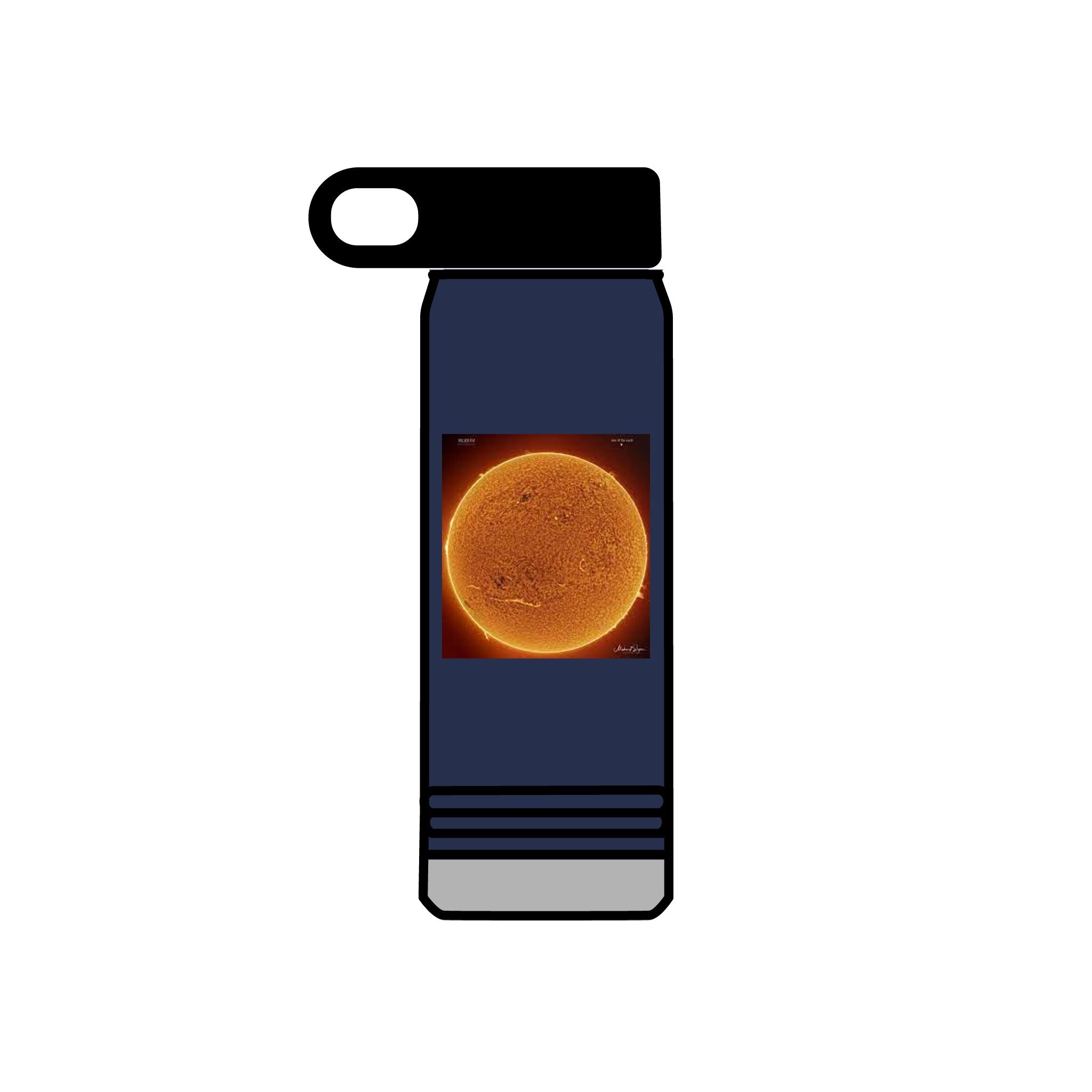 Bouteille d'eau image Soleil solaire | Bouteille en acier inoxydable de 20 oz