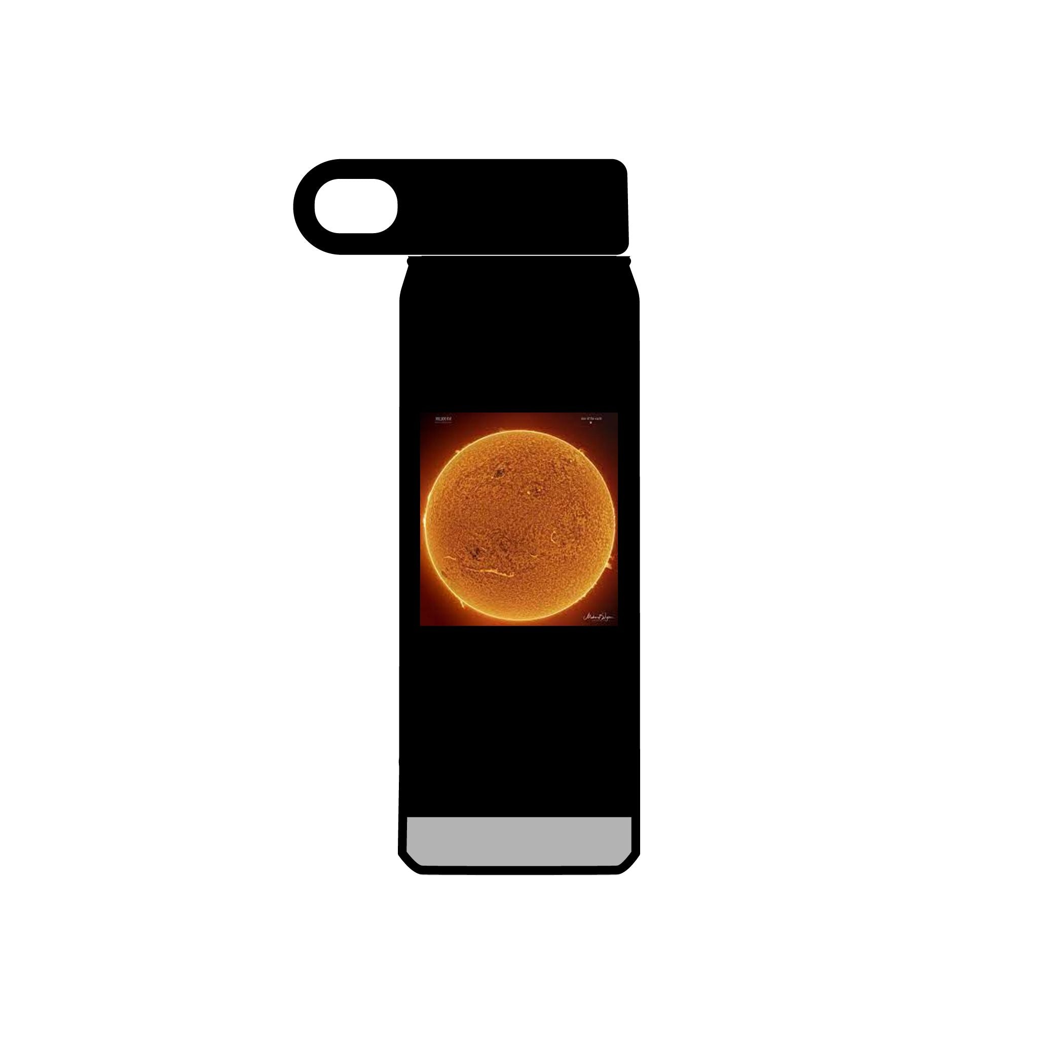 Bouteille d'eau image Soleil solaire | Bouteille en acier inoxydable de 20 oz