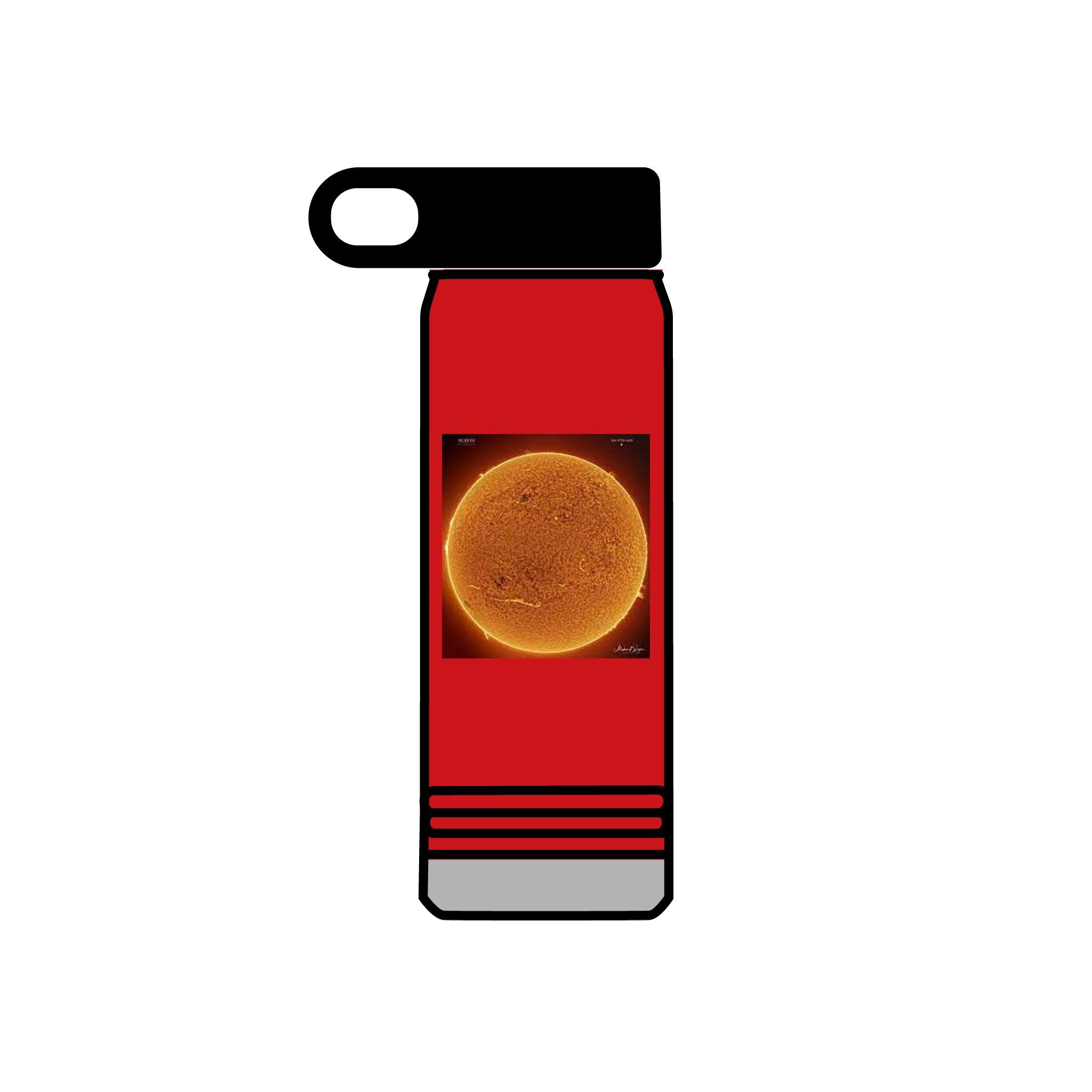 Bouteille d'eau image Soleil solaire | Bouteille en acier inoxydable de 20 oz