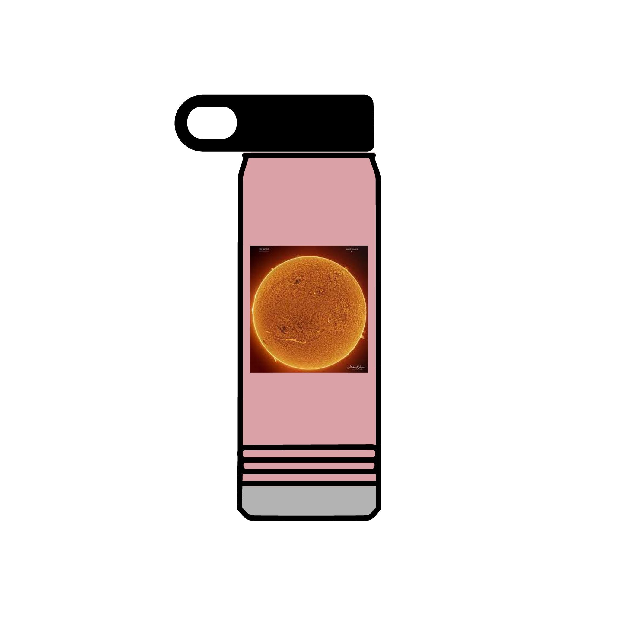Bouteille d'eau image Soleil solaire | Bouteille en acier inoxydable de 20 oz