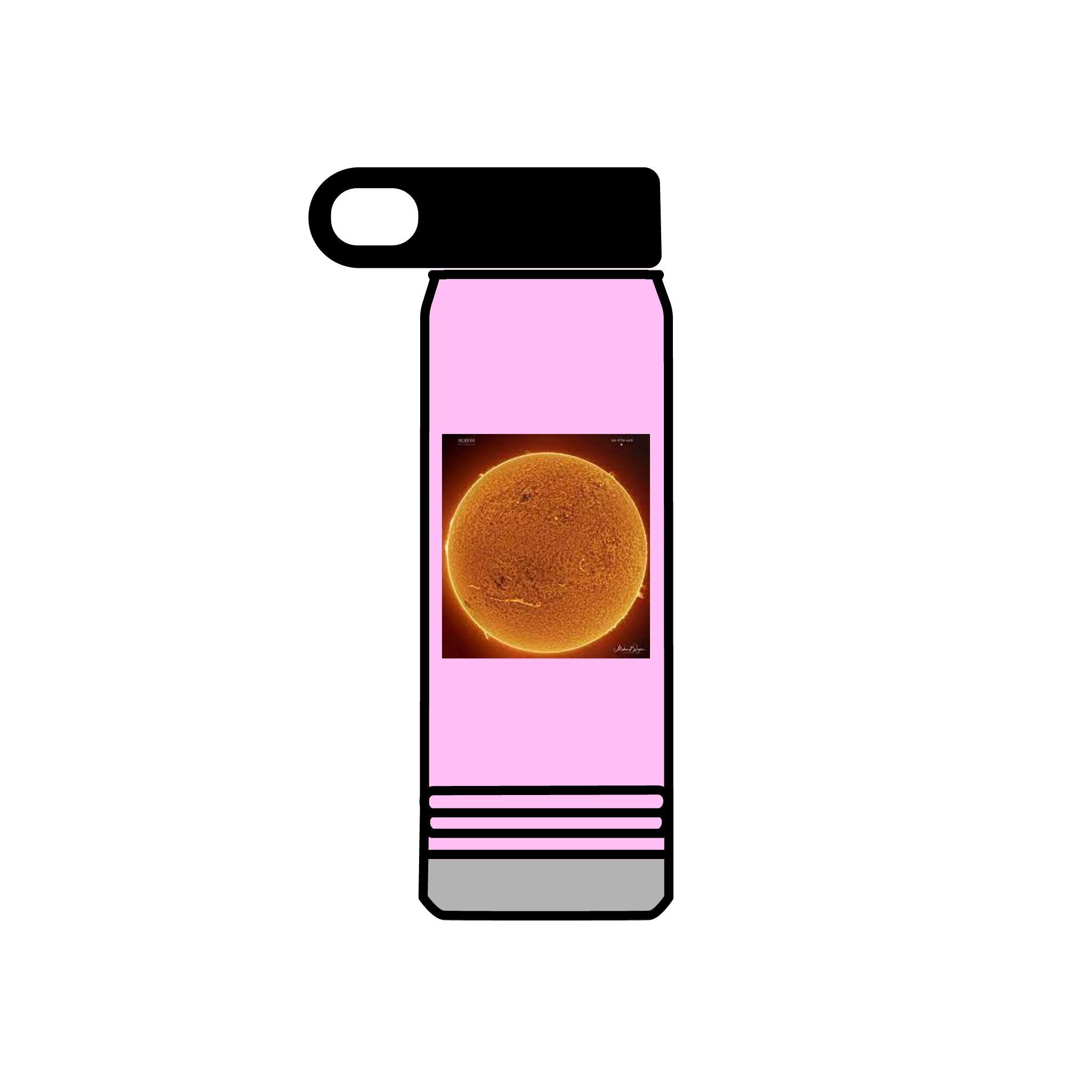 Bouteille d'eau image Soleil solaire | Bouteille en acier inoxydable de 20 oz