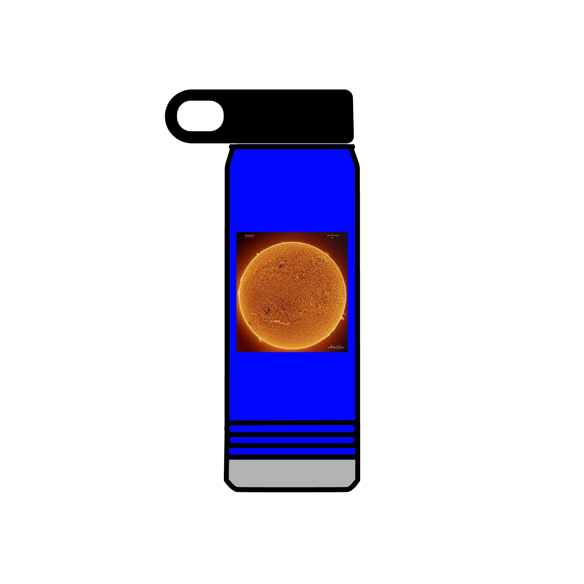 Bouteille d'eau image Soleil solaire | Bouteille en acier inoxydable de 20 oz