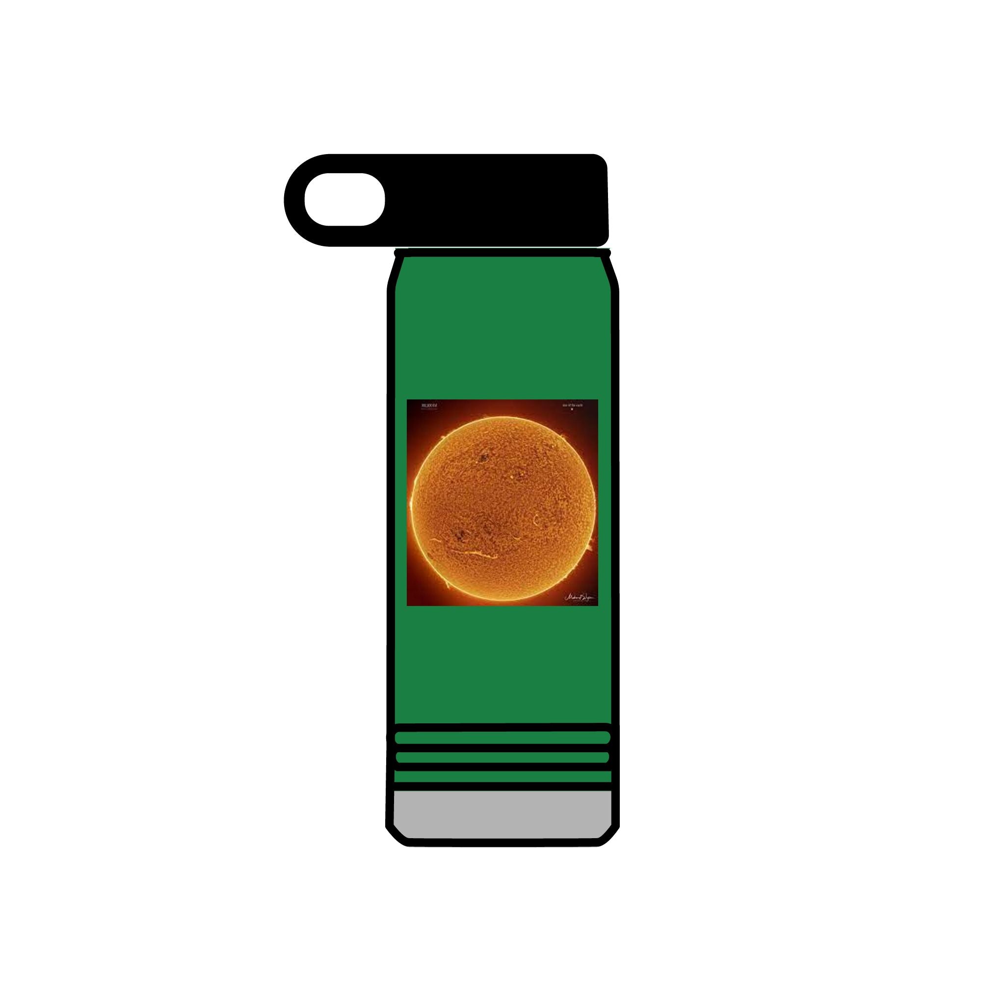 Bouteille d'eau image Soleil solaire | Bouteille en acier inoxydable de 20 oz