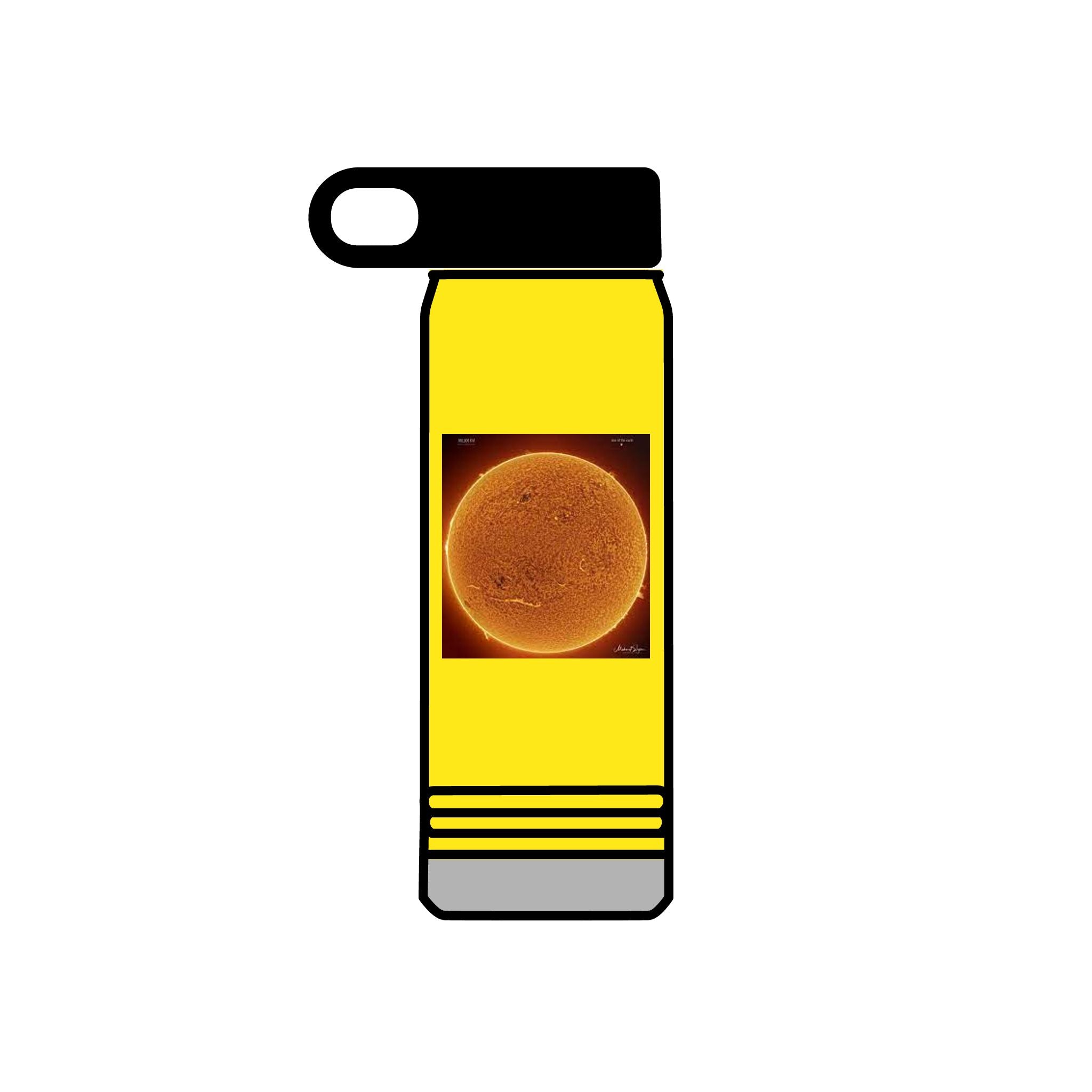 Bouteille d'eau image Soleil solaire | Bouteille en acier inoxydable de 20 oz